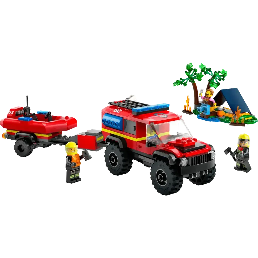 4x4 Fire Truck with Rescue Boat