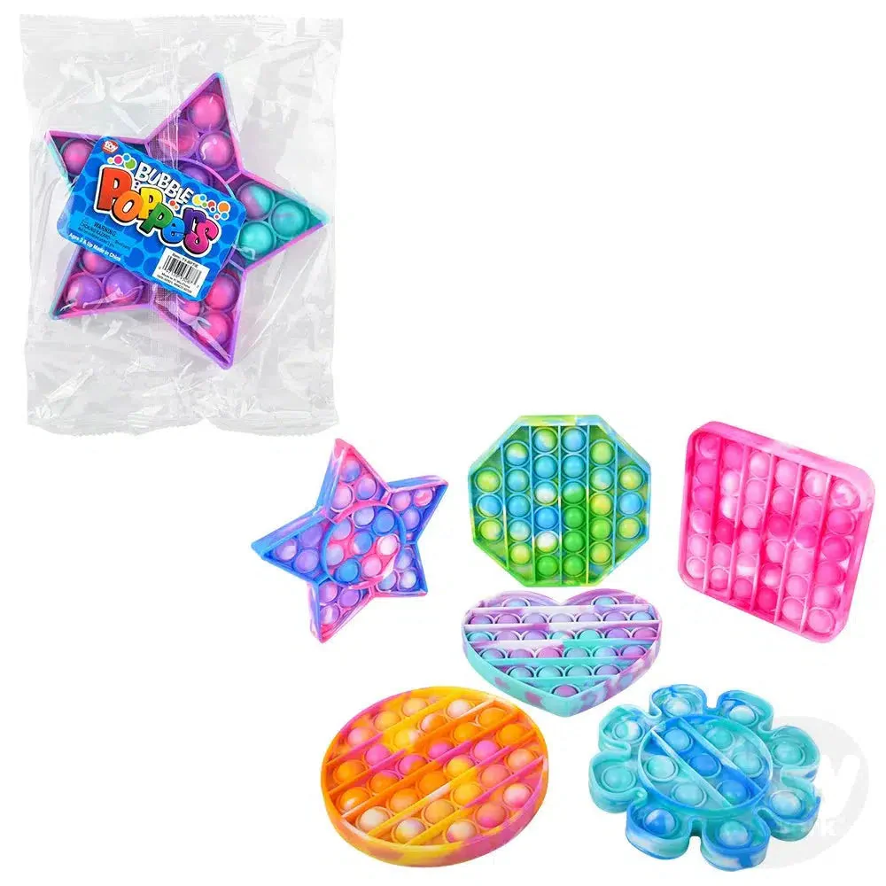 5" Marbleized Bubble Poppers Assorted