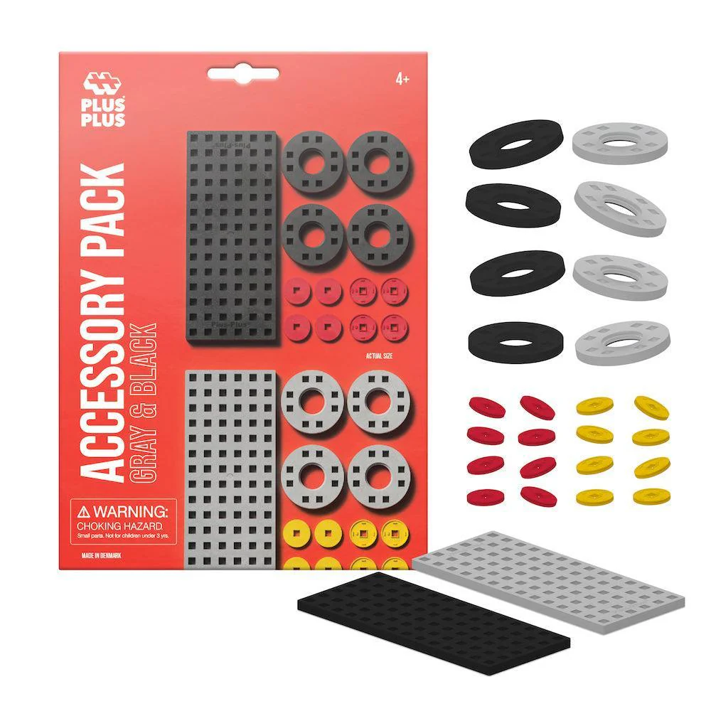 Plus-Plus Accessory Pack: Gray & Black