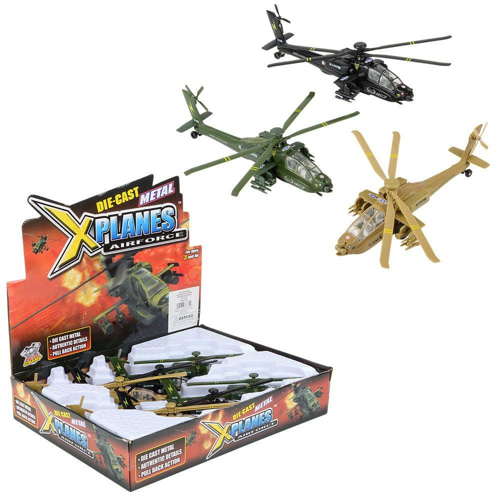 Pullback Apache Helicopter Assorted