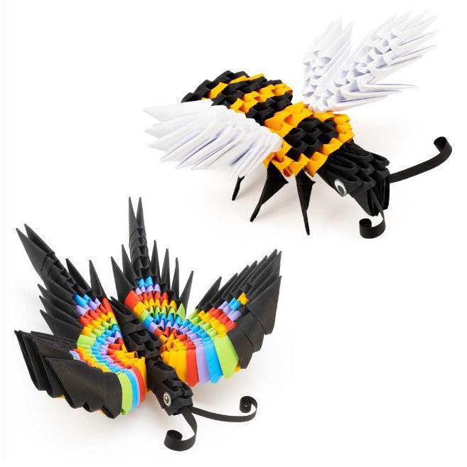 Bee and Butterfly 3D Origami