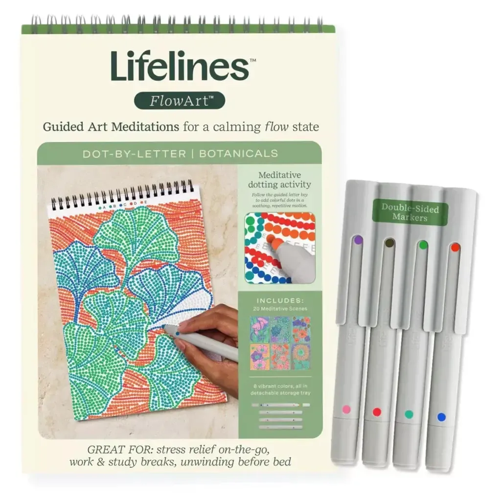Botanicals Dot-By-Letter Flowart
