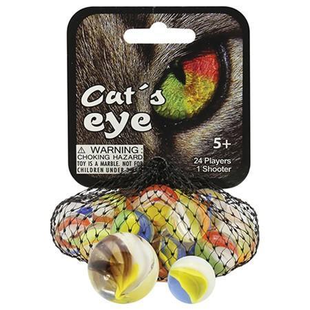 Cats Eye Tri-Color Marbles