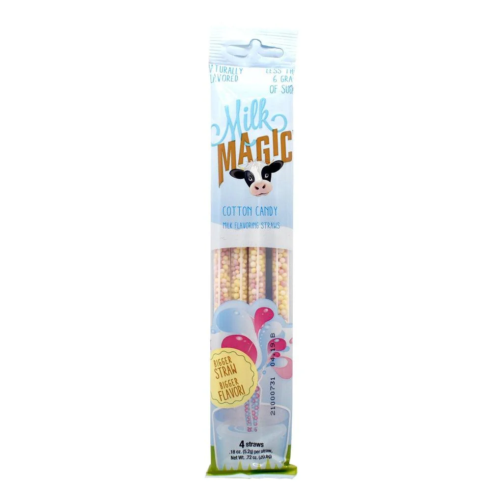 Cotton Candy Milk Straws