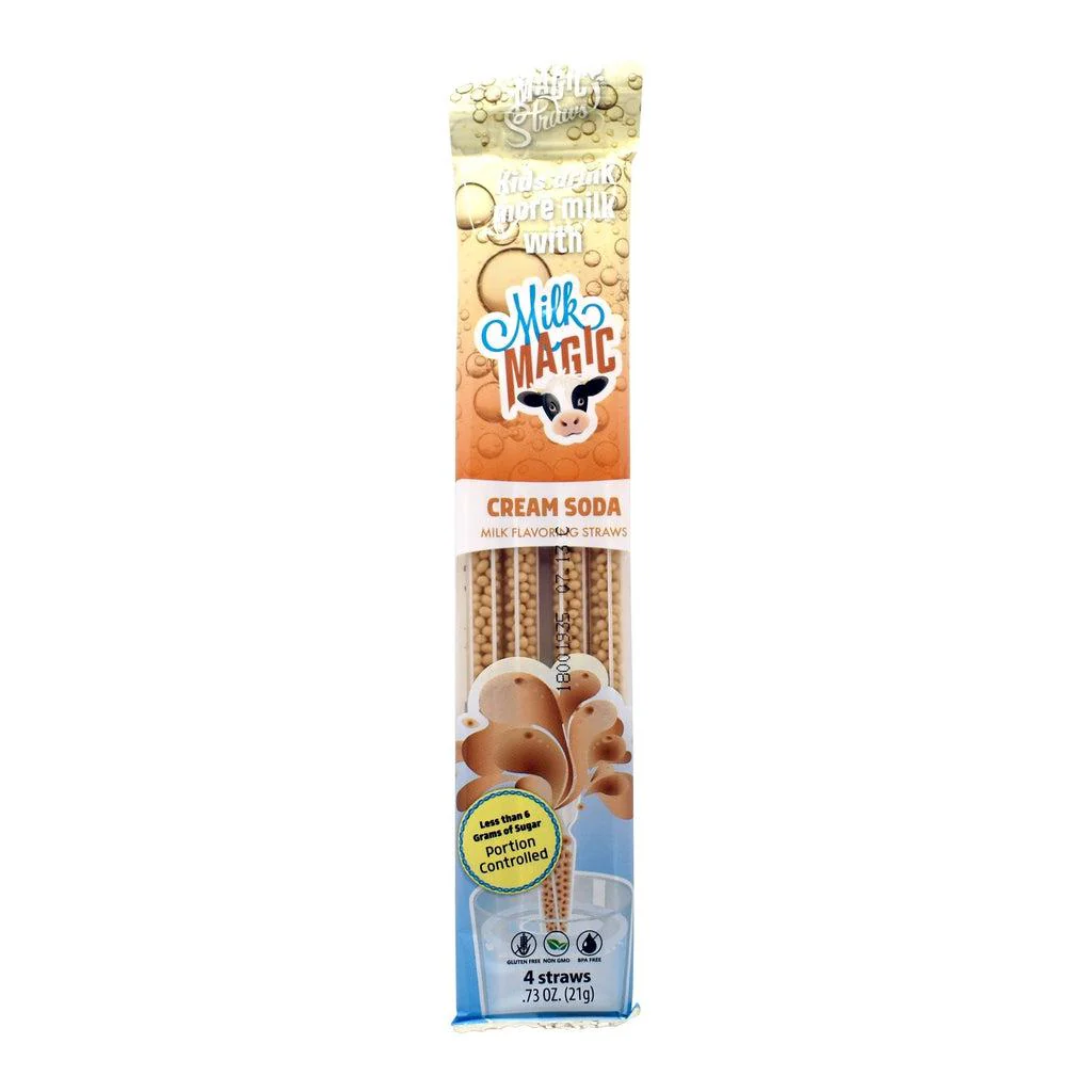 Cream Soda Milk Straws