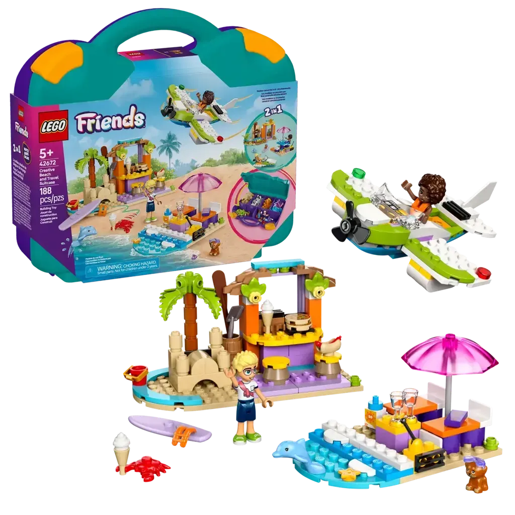 Creative Beach and Travel Suitcase