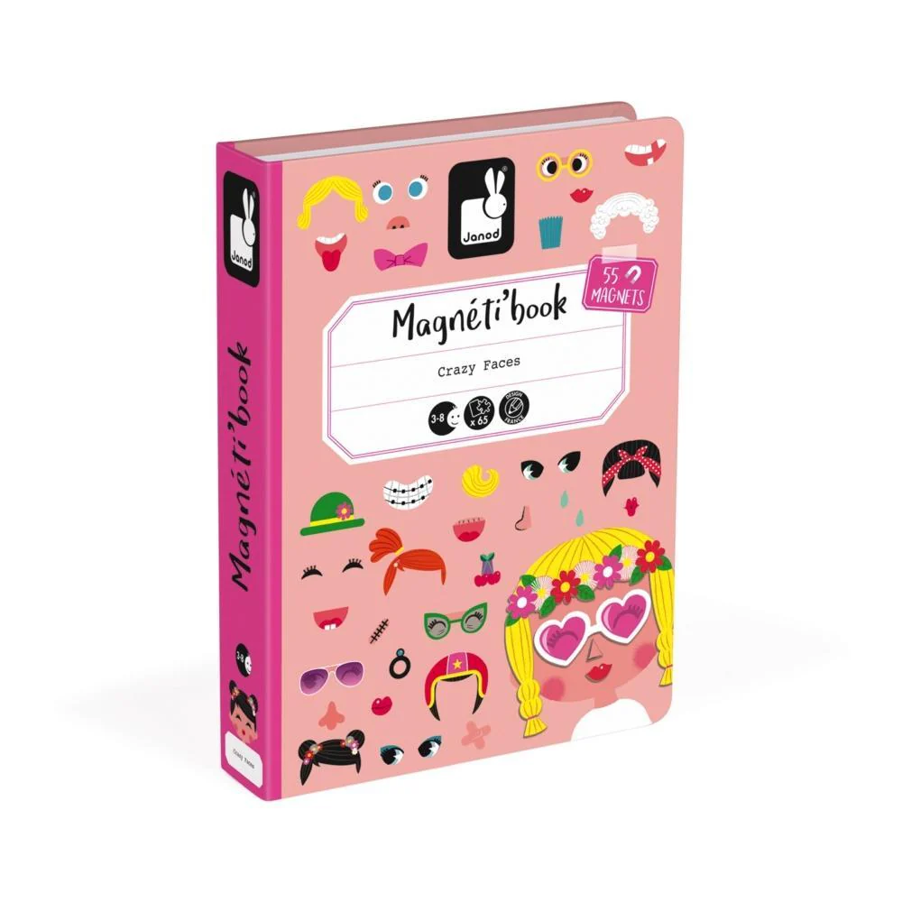 Pink Crazy Faces Magneti'Book