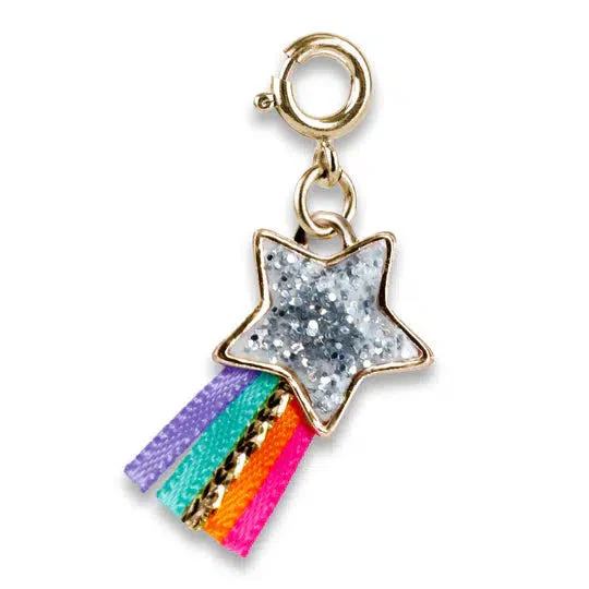 Gold Glitter Shooting Charm Star