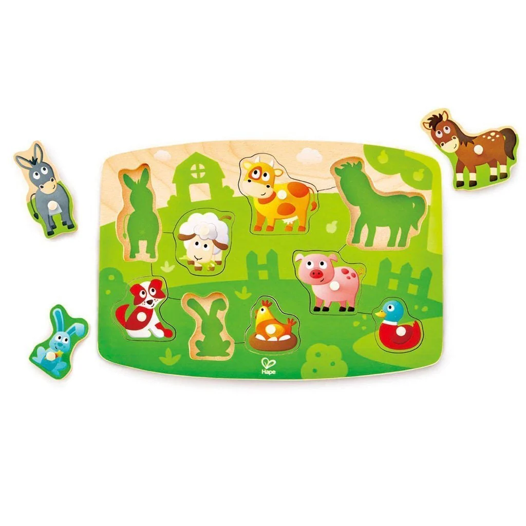 Hape Toys Farmyard Peg Puzzle