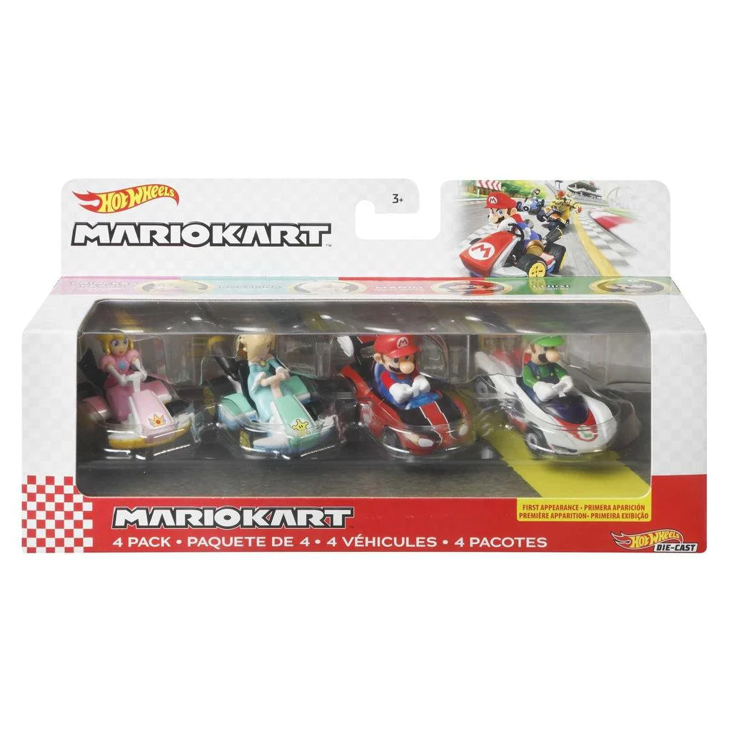 Mario Kart Hot Wheels 4-Pack