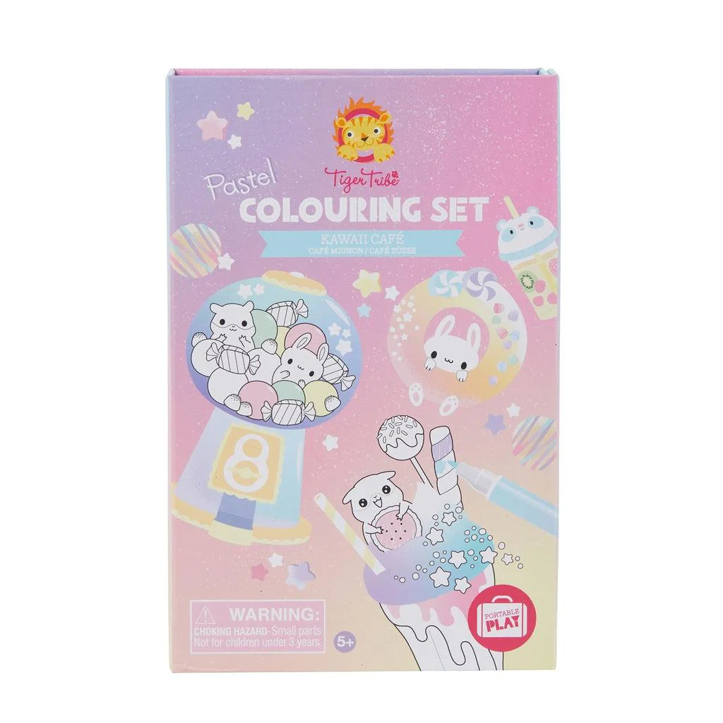 Kawaii Cafe Pastel Coloring Set
