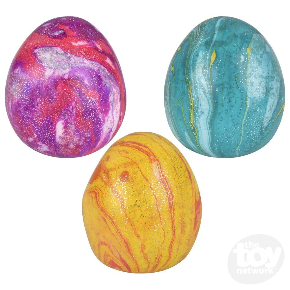 Squish And Stretch Marbleized Easter Eggs 3"