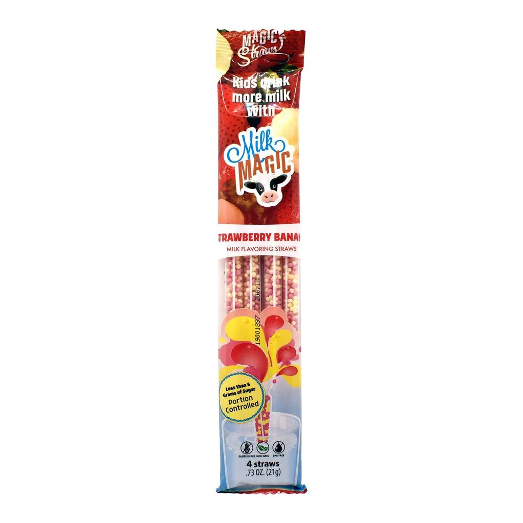 Strawberry Banana Milk Straws