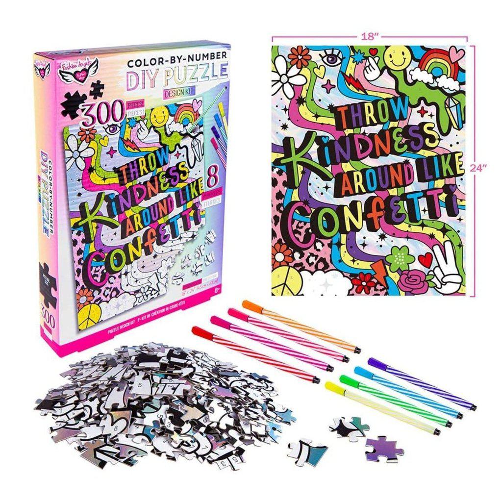 DIY Color-By-Number Puzzle - Throw Kindness like Confetti
