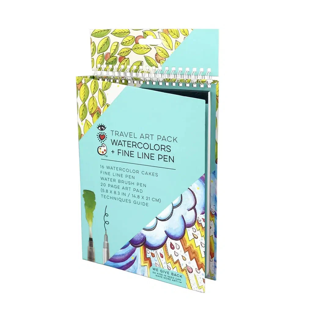 Watercolors & Fine Line Pen Travel Art Pack