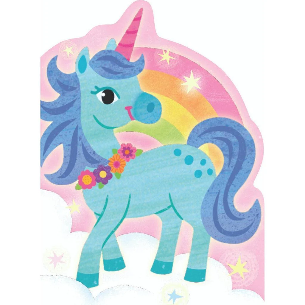 Unicorn & Rainbow - Birthday Card