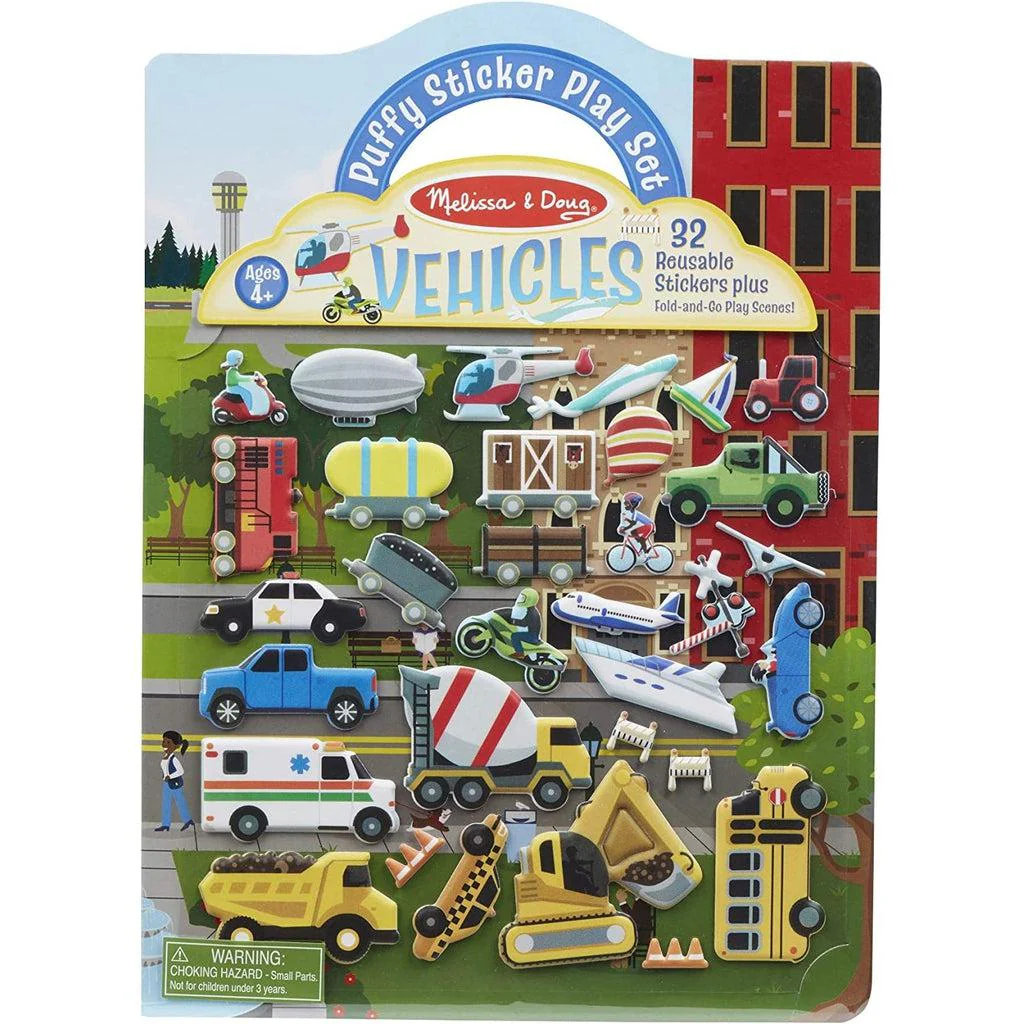 Vehicles Puffy Sticker Play Set