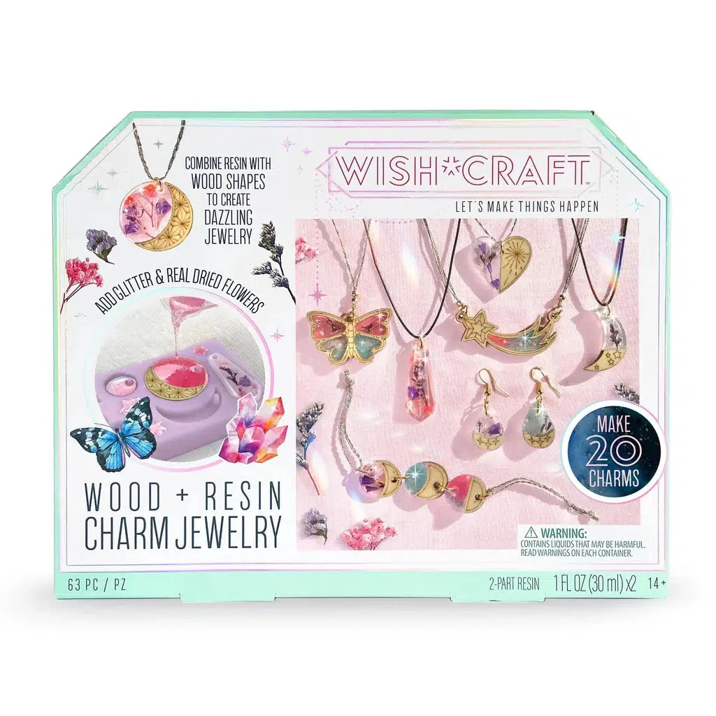 Wood Resin Charm Jewelry