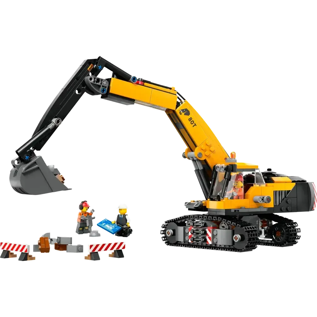 Yellow Construction Excavator